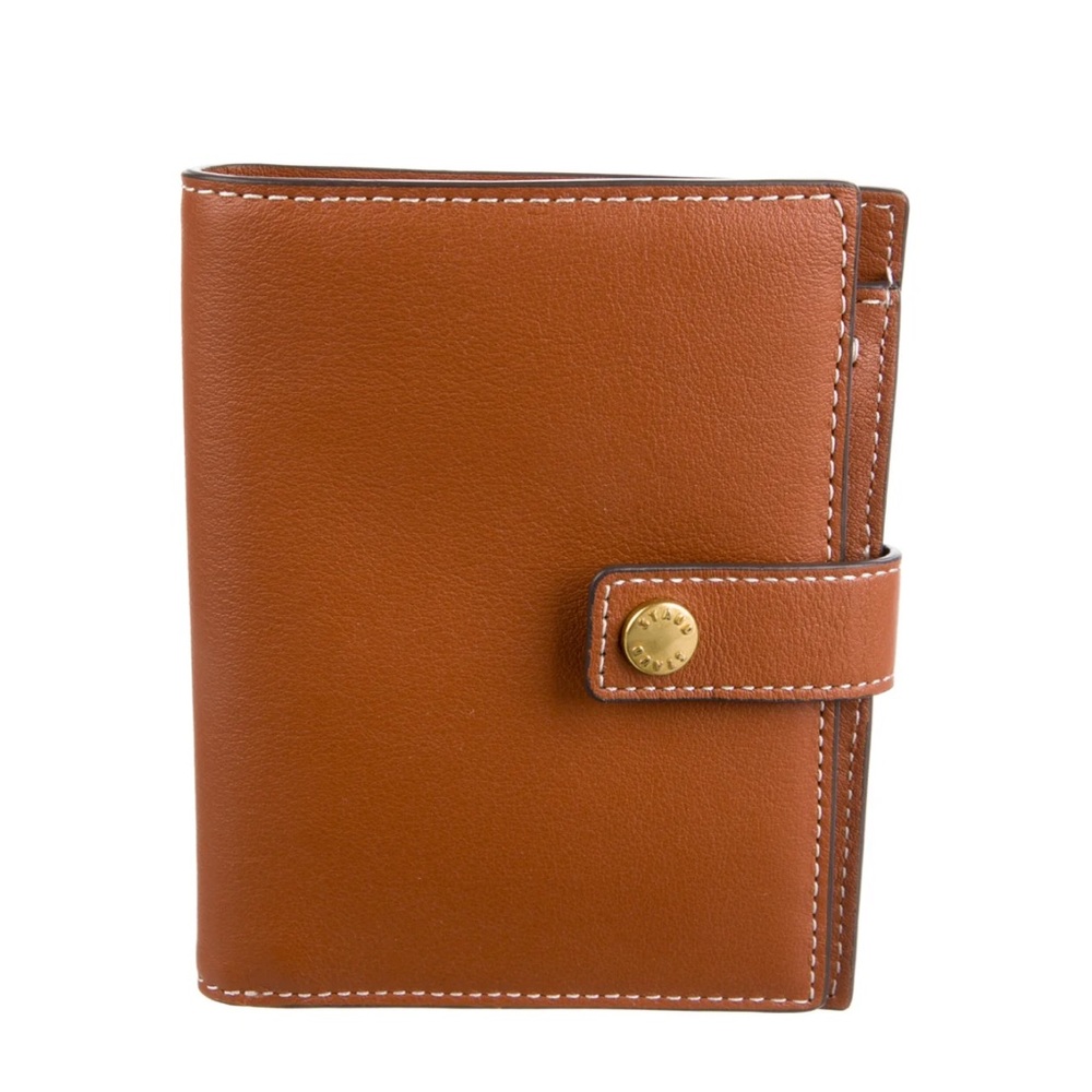 STAUD Leather Wallet in Tan